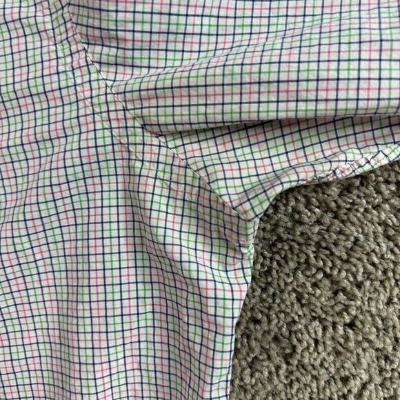 Ralph Lauren Shirt Mens Large Purple White Blue Pony Multicolor Check FLAW - Picture 7 of 12